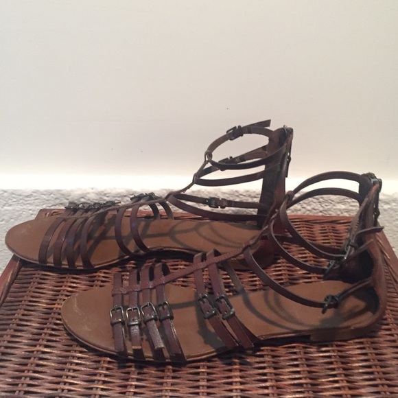 J. Crew Shoes - J. Crew Belton Buckle Leather Gladiator Sandals